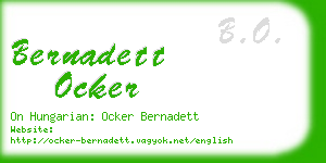 bernadett ocker business card